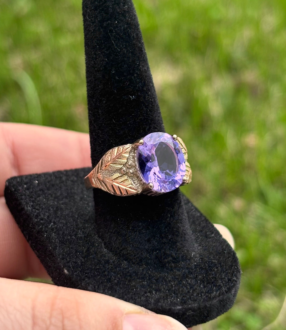 Coleman & Co 12K Gold & Sterling Silver Indigo Helenite Black Hills Ring