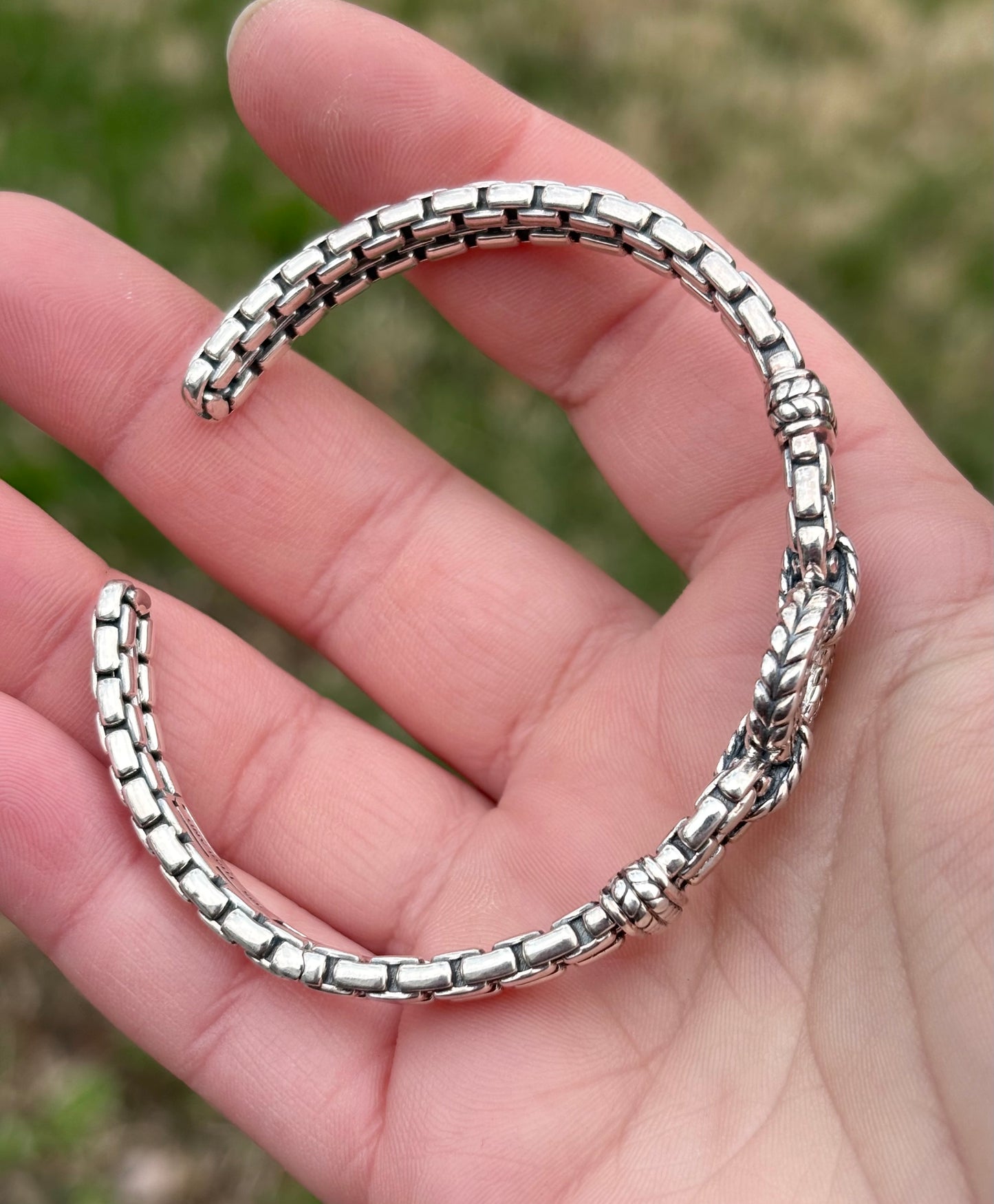 JAI by John Hardy Braided Halo in Box Chain Style Hinged Cuff