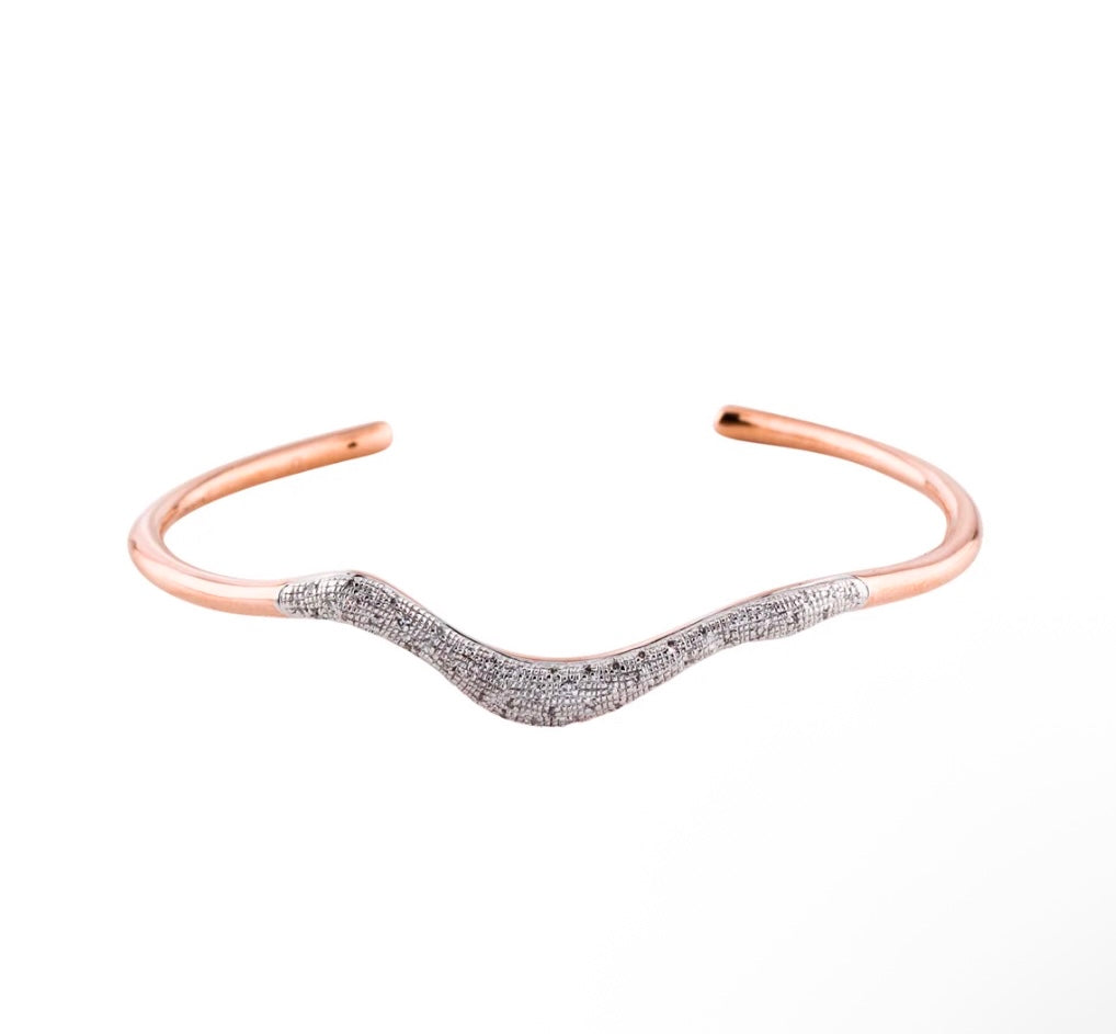 Monica Vinader Rose Gold Vermeil Diamond Set