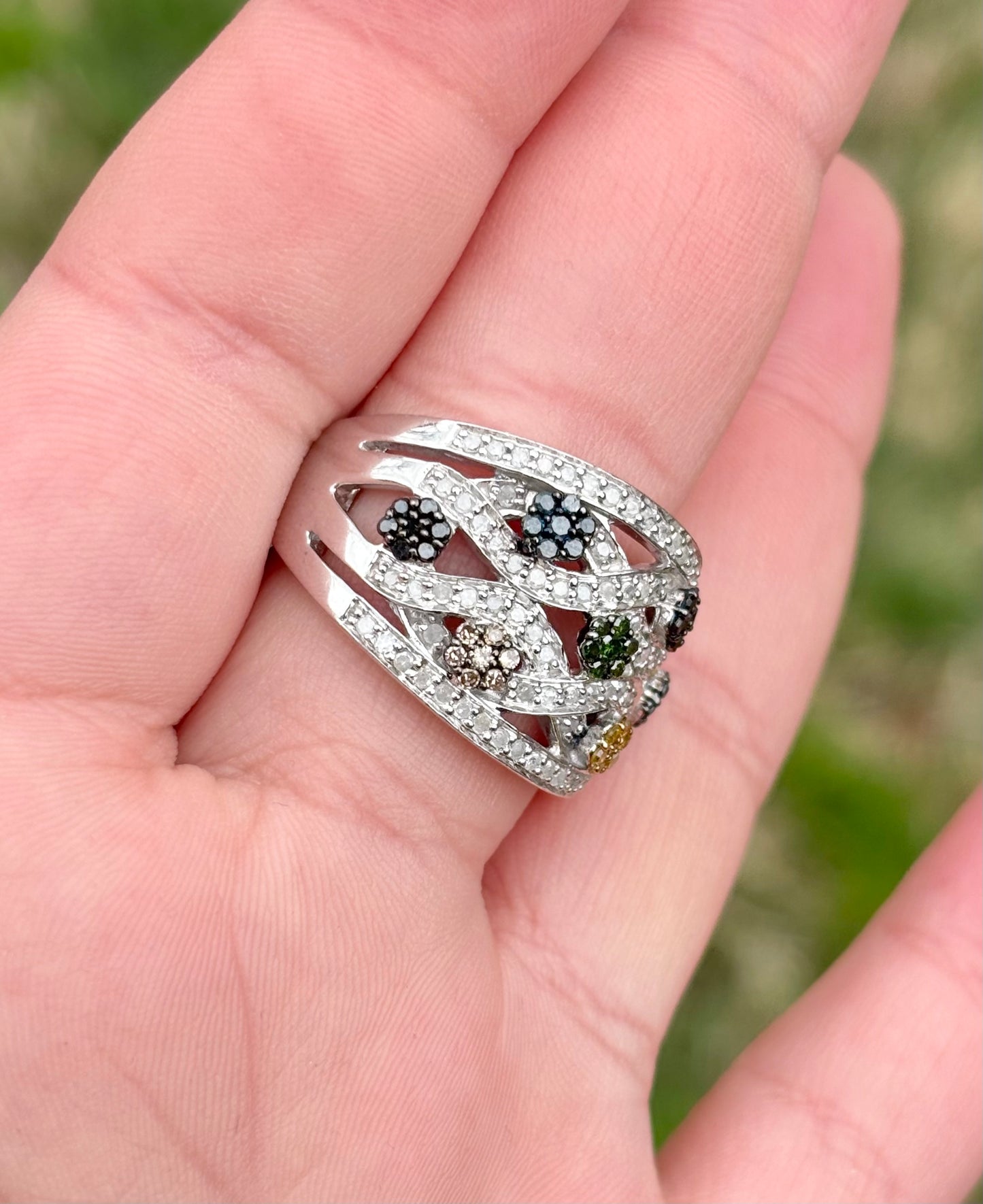 Multi-Color Diamond Ring