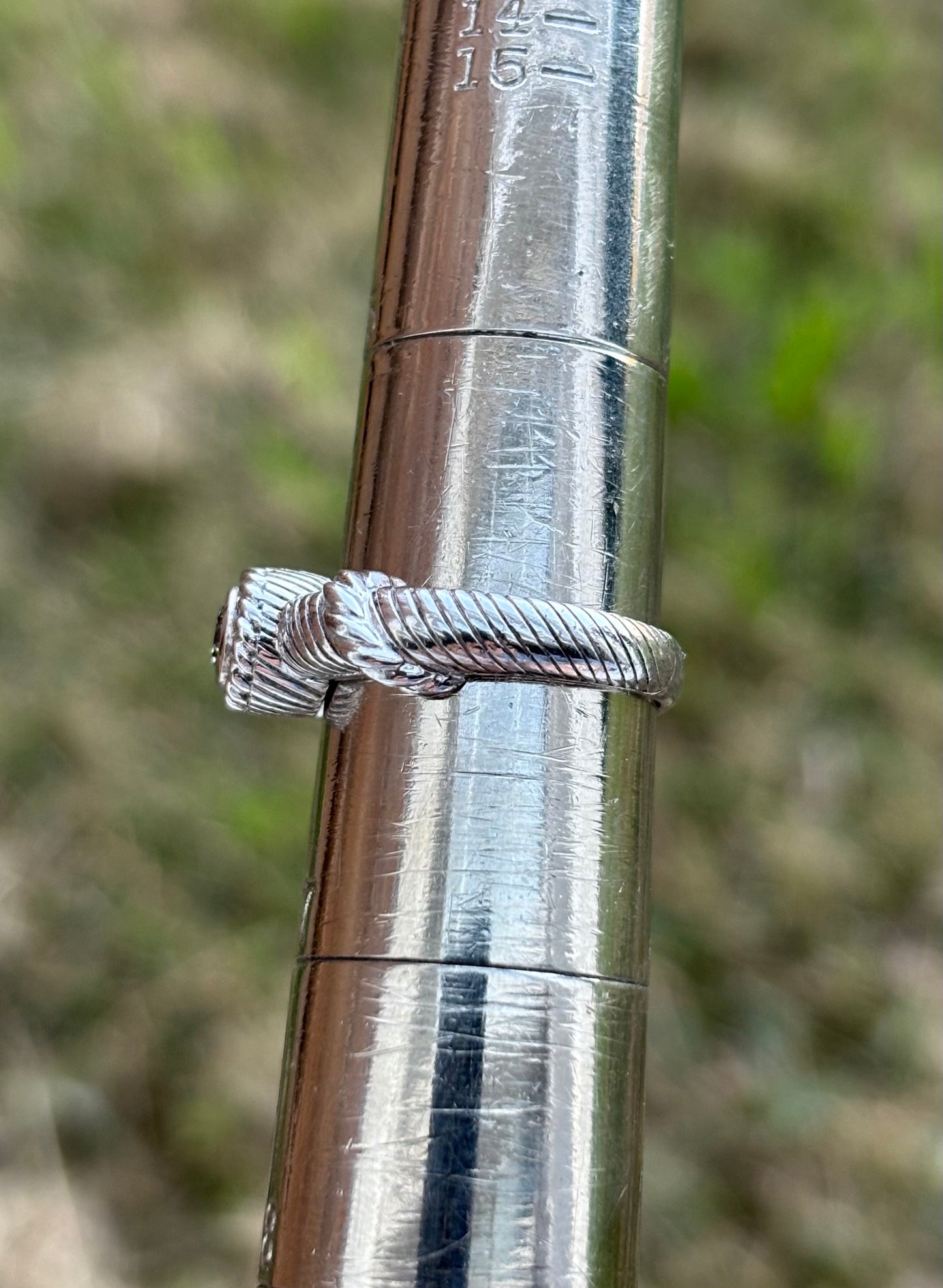 Judith Ripka Diamonique Solitaire Cable Ring