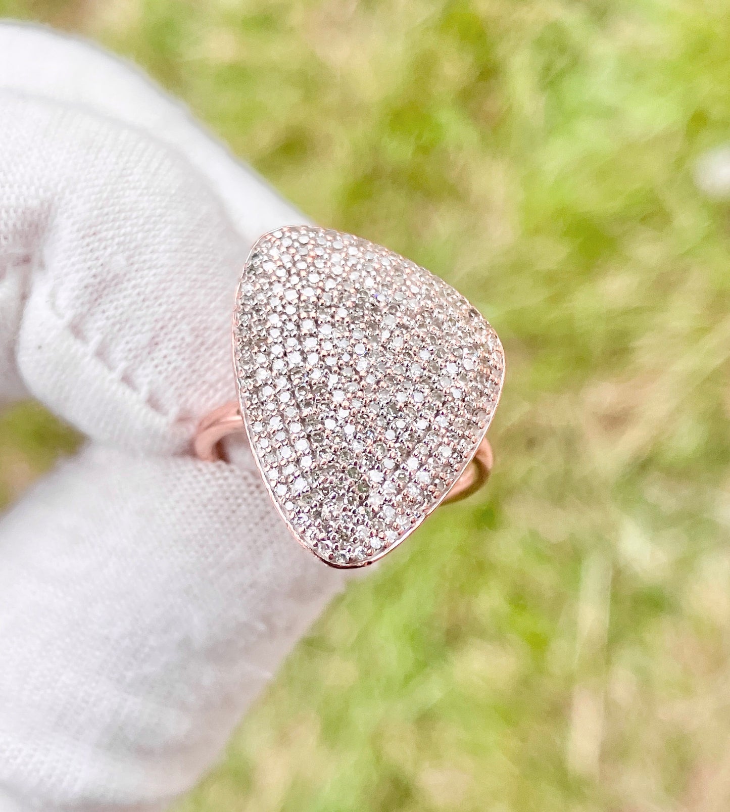 Monica Vinader Rose Gold Plated Nura Teardrop Diamond Ring