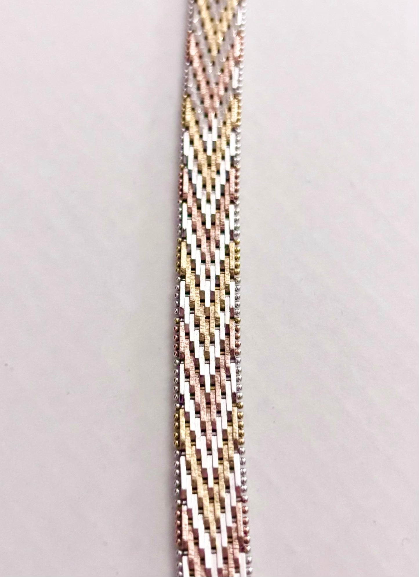 Tri-Color Matte & Gloss Bricked Arrows Bracelet