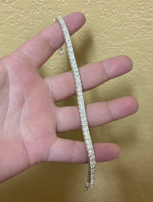 Princess Cut Chanel Set Tennis Bracelet