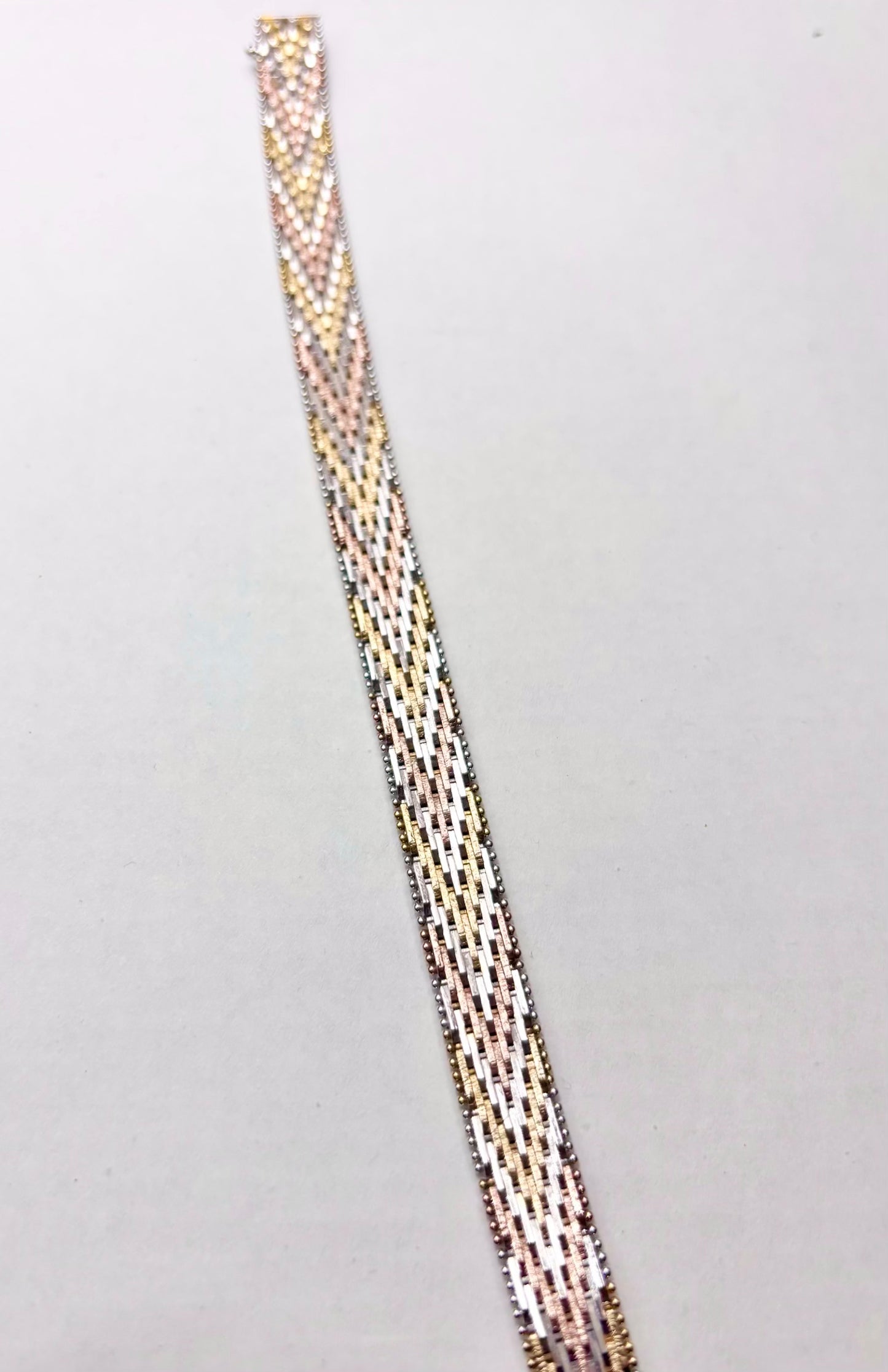 Tri-Color Matte & Gloss Bricked Arrows Bracelet