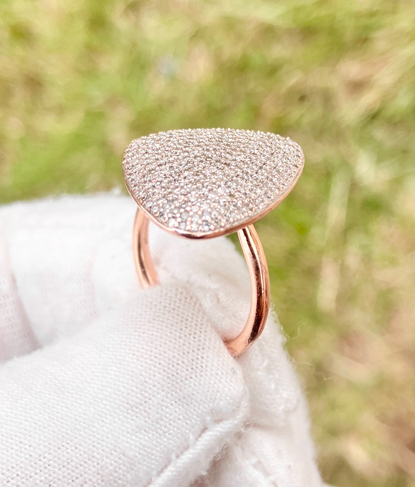 Monica Vinader Rose Gold Plated Nura Teardrop Diamond Ring