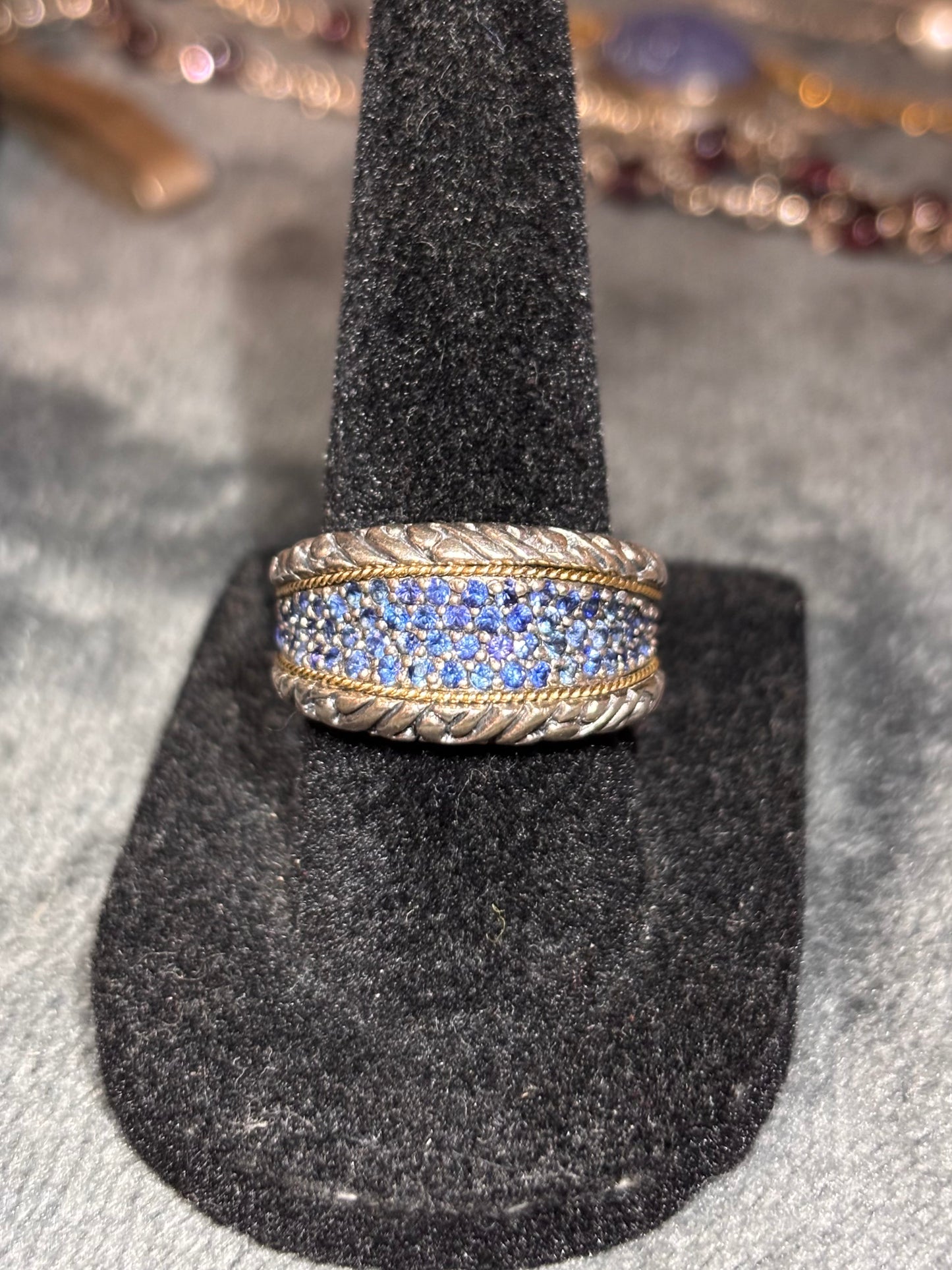 Effy 18k Gold & Silver Sapphire Ring