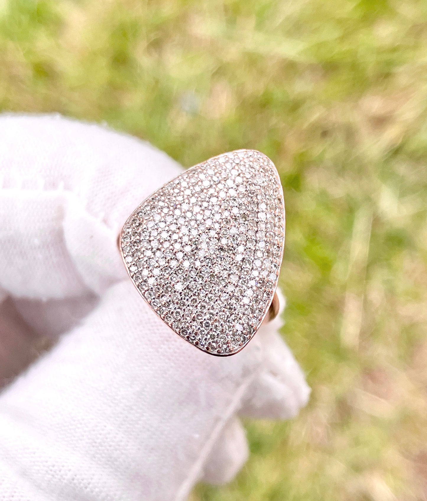 Monica Vinader Rose Gold Plated Nura Teardrop Diamond Ring
