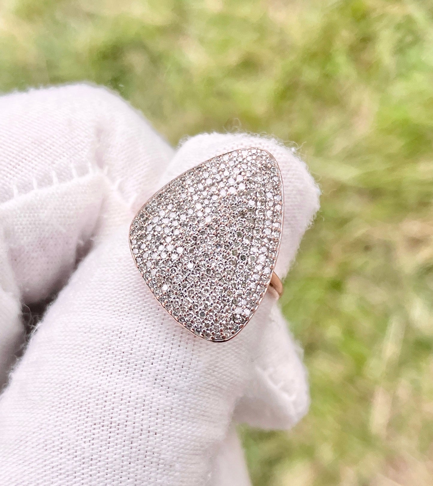 Monica Vinader Rose Gold Plated Nura Teardrop Diamond Ring
