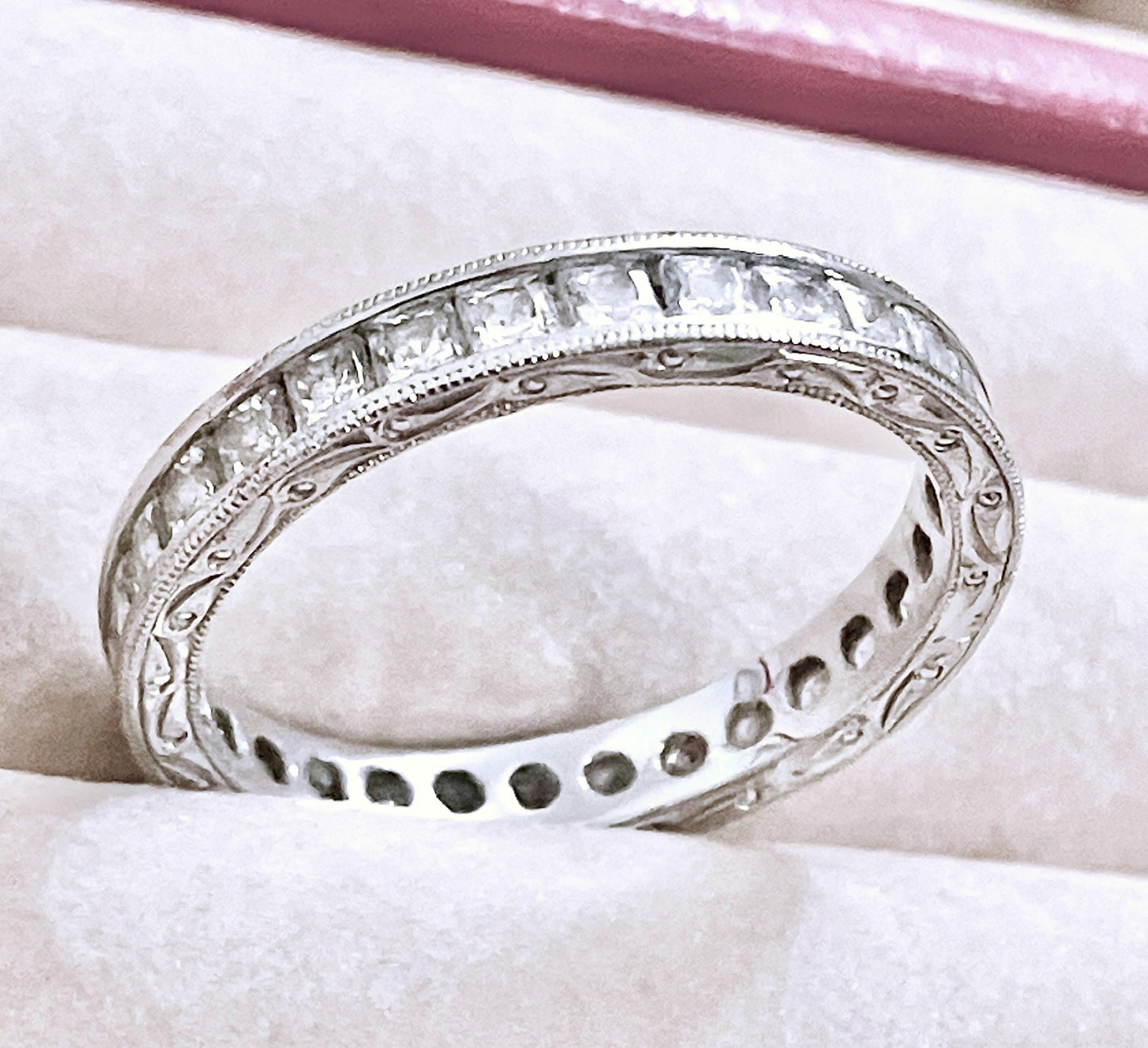 Tacori Channel Set Princess Cut "Diamond" Eternity Ring