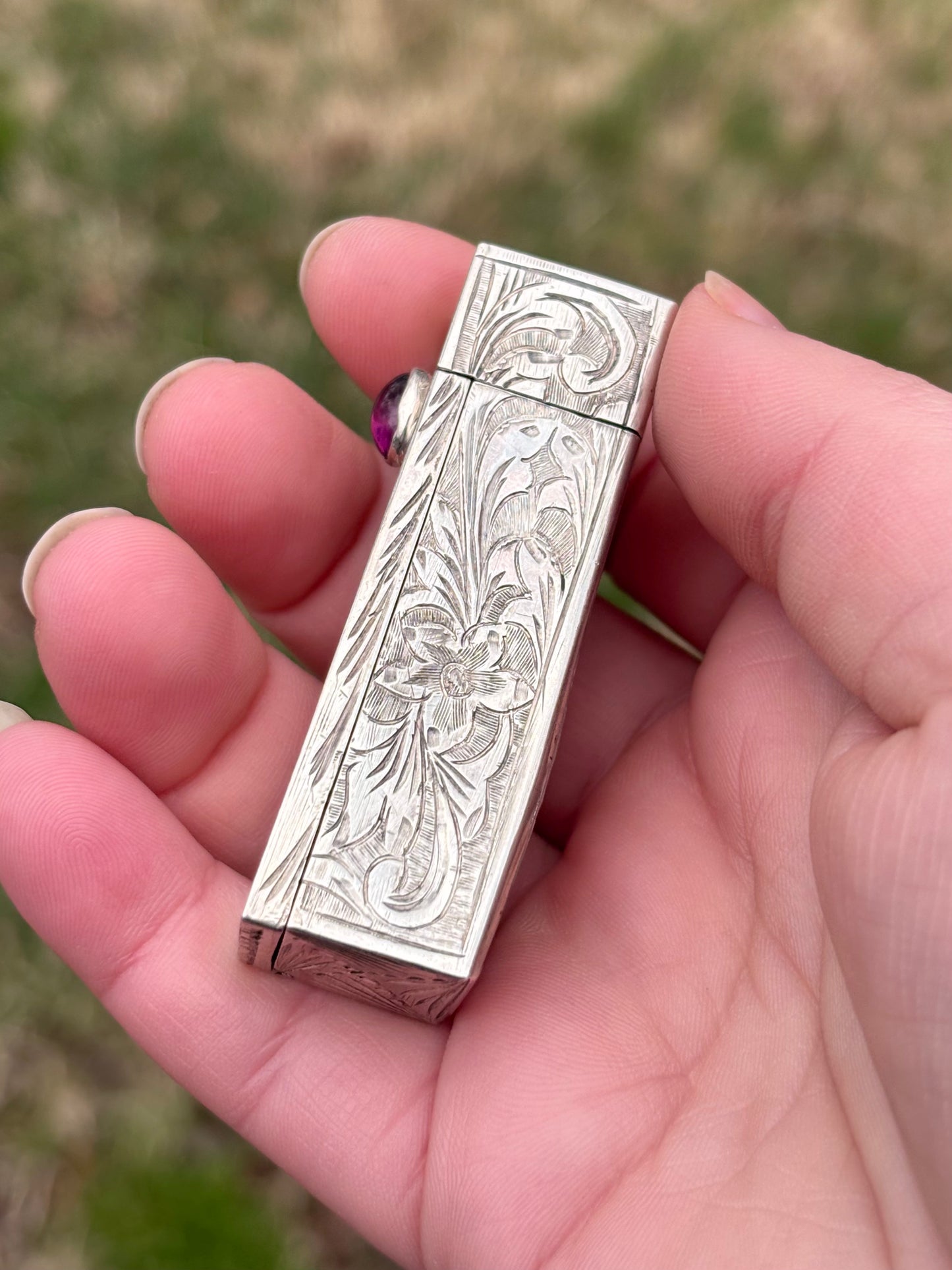 Vintage Floral Lipstick Holder Case