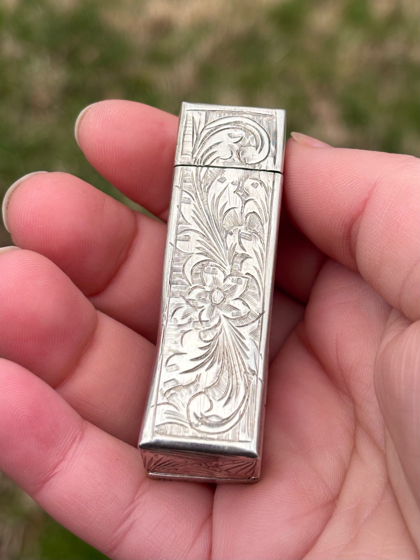 Vintage Floral Lipstick Holder Case