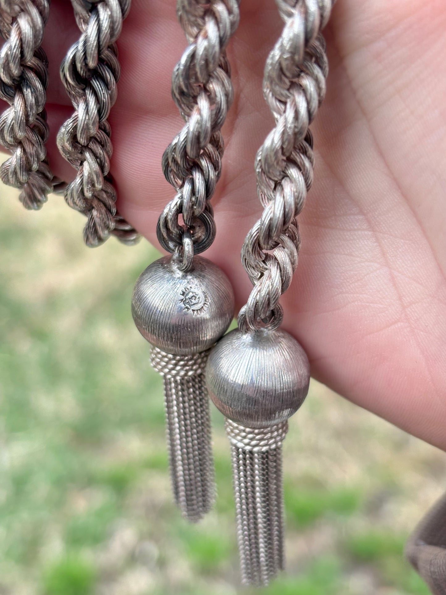 Opera-Length Sterling Rope Necklace with Ornate Tassels