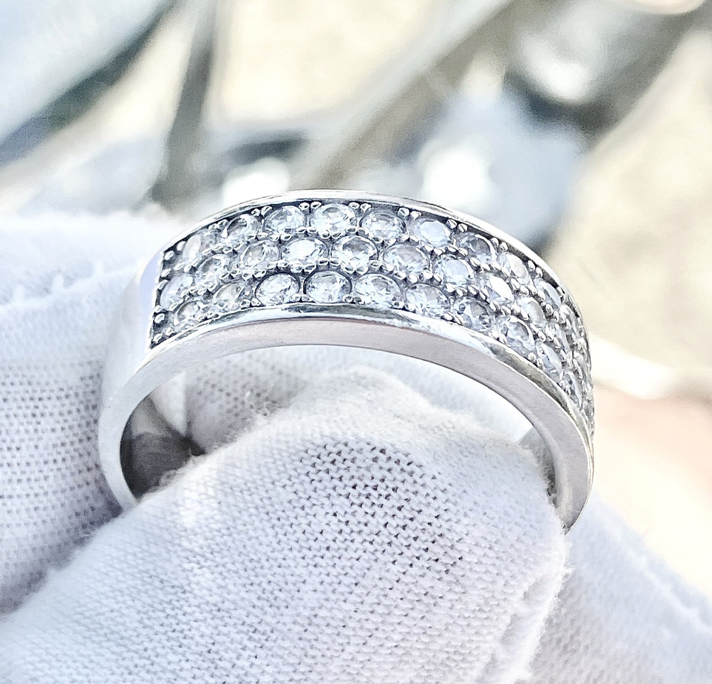 Half Eternity Pavé "Diamond" Ring