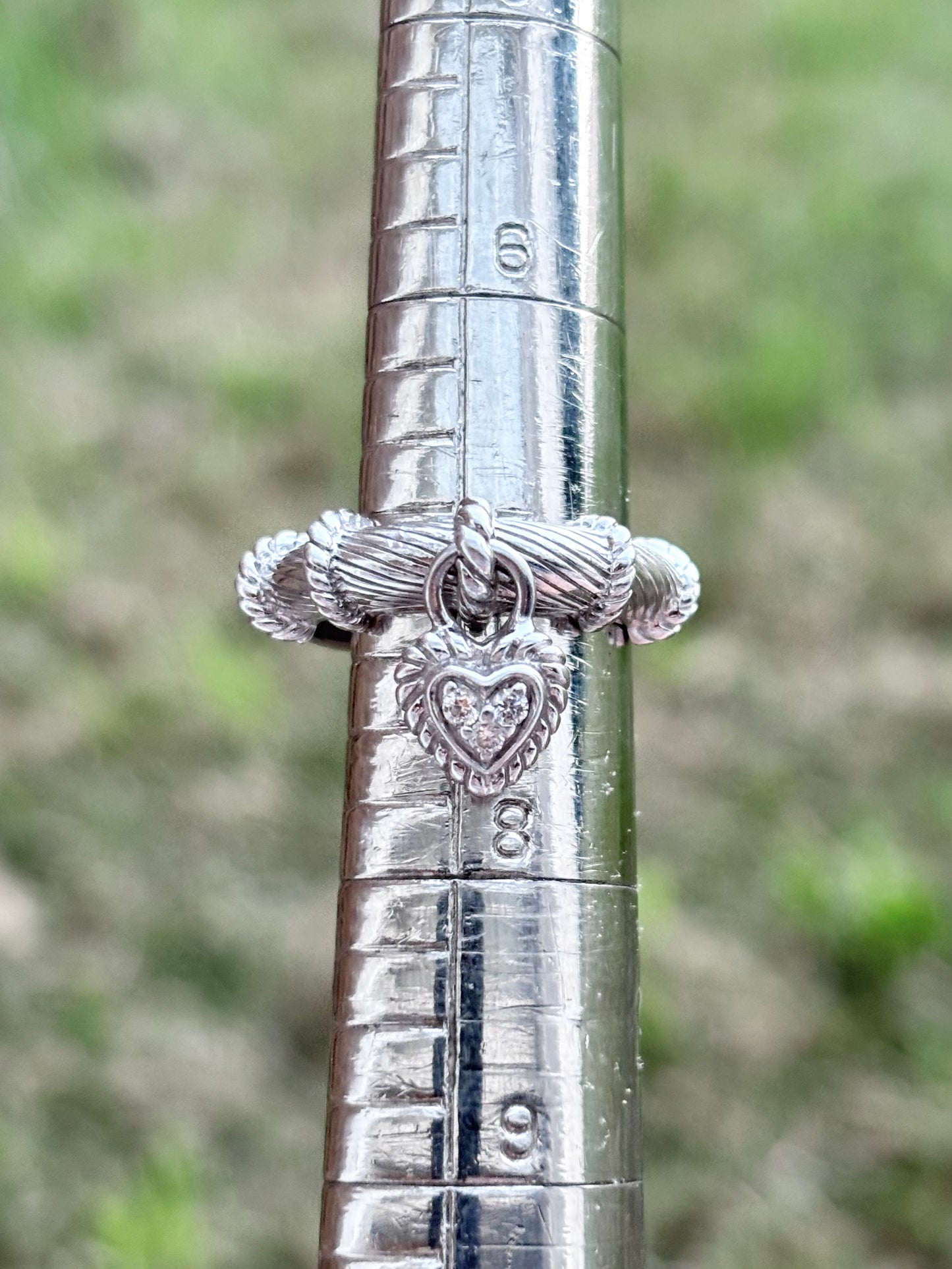 Judith Ripka Heart Dangle Ring