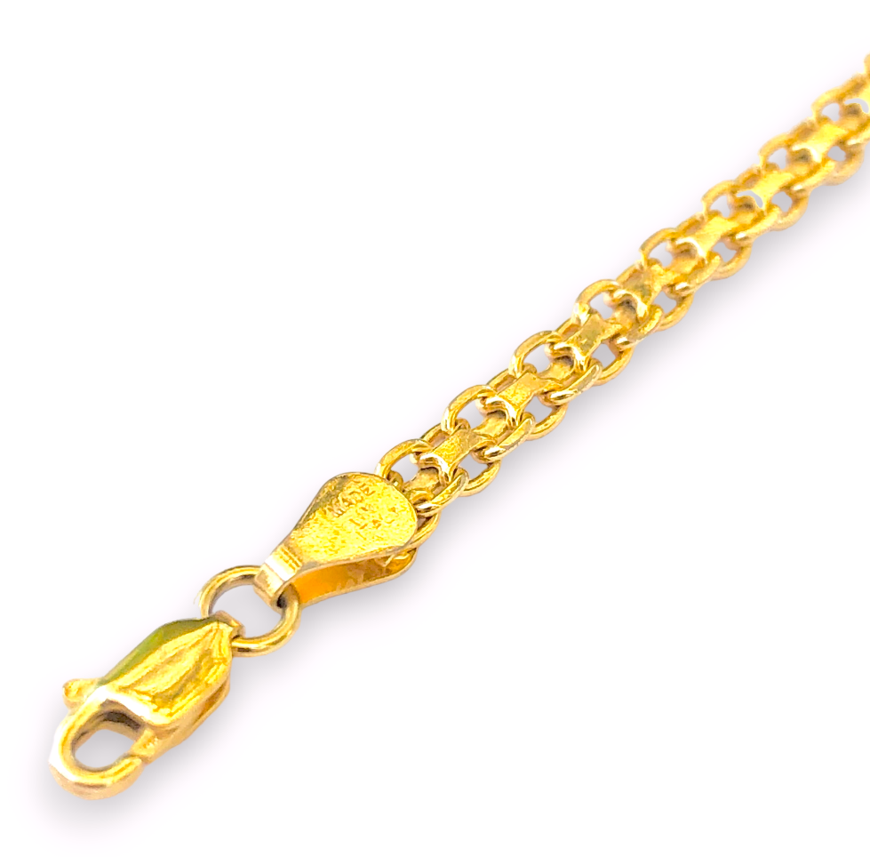 Pulsera de eslabones Bismark chapada en oro