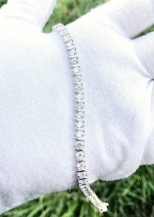 "Diamond" S-Link Tennis Bracelet