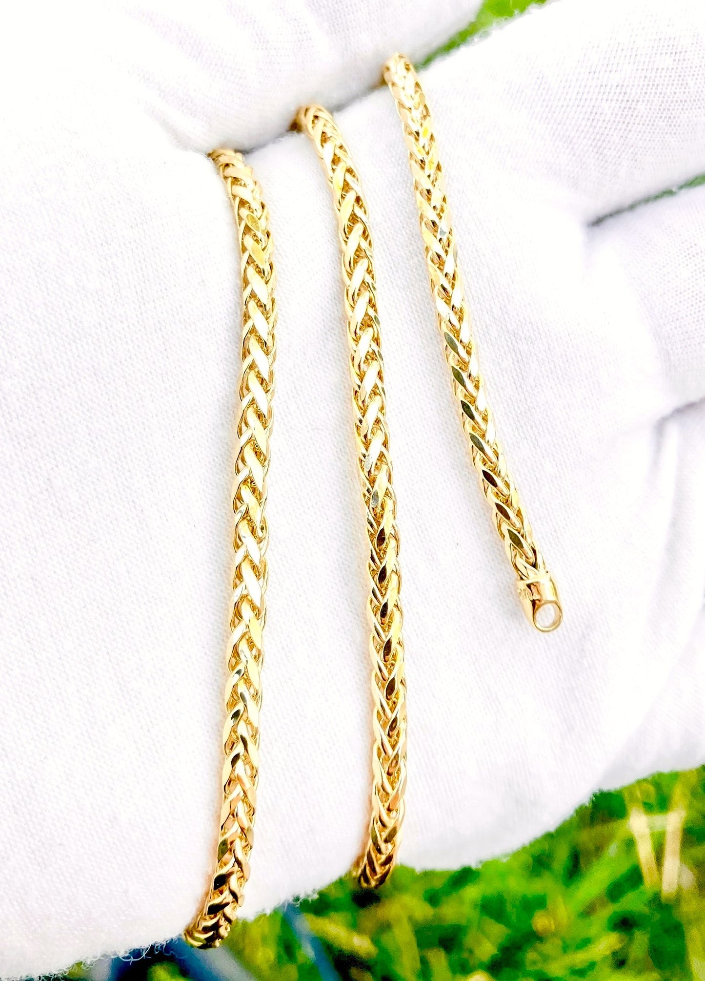 10k Gold Diamond Cut Wheat Chains (2 Sizes!)