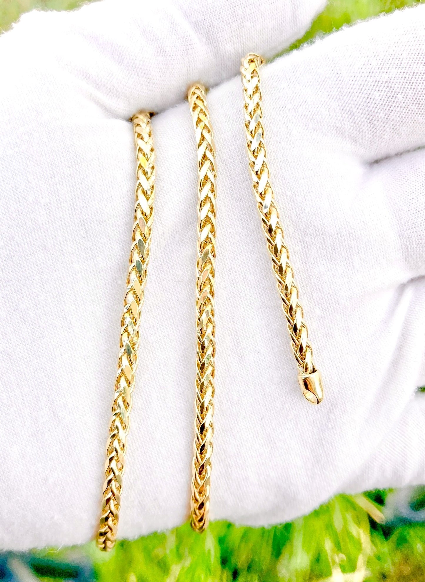 10k Gold Diamond Cut Wheat Chains (2 Sizes!)