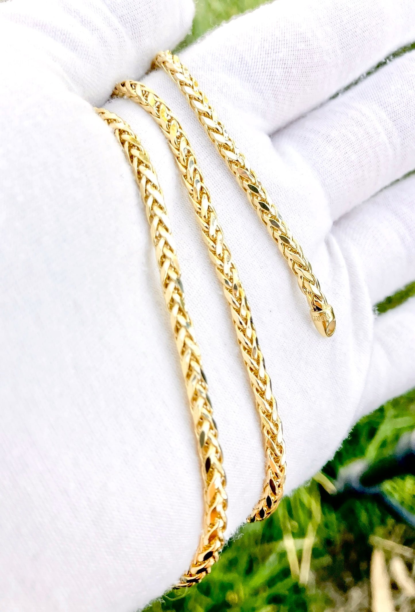 10k Gold Diamond Cut Wheat Chains (2 Sizes!)