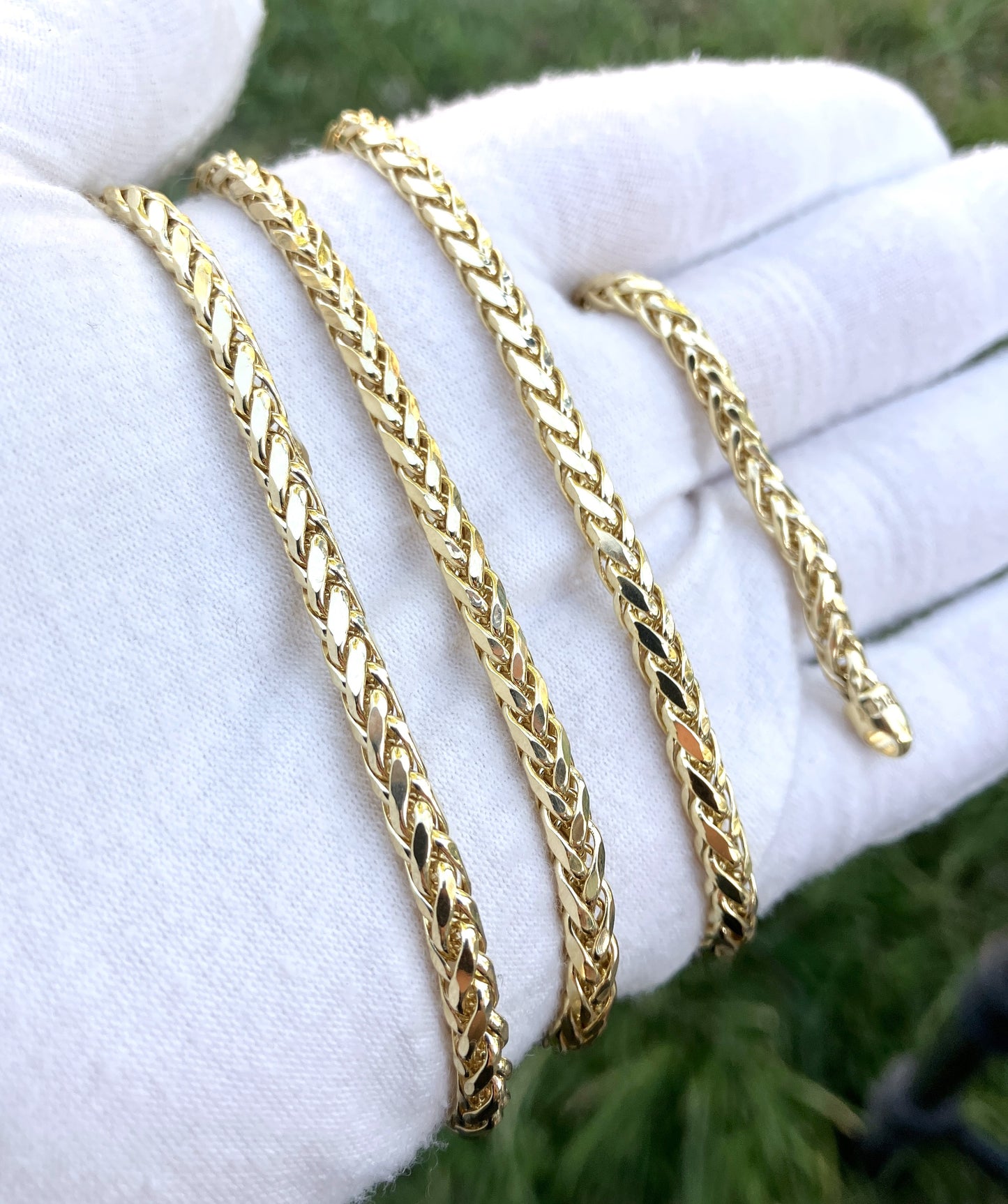 10k Gold Diamond Cut Wheat Chains (2 Sizes!)