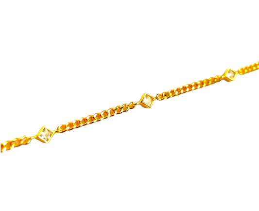 Gold Plated "Diamonds" by the Yard Bracelet