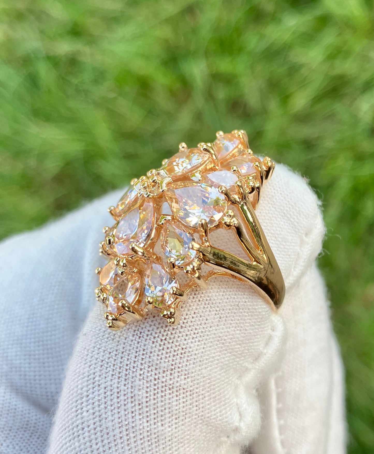 Gold Plated “Morganite” Ring