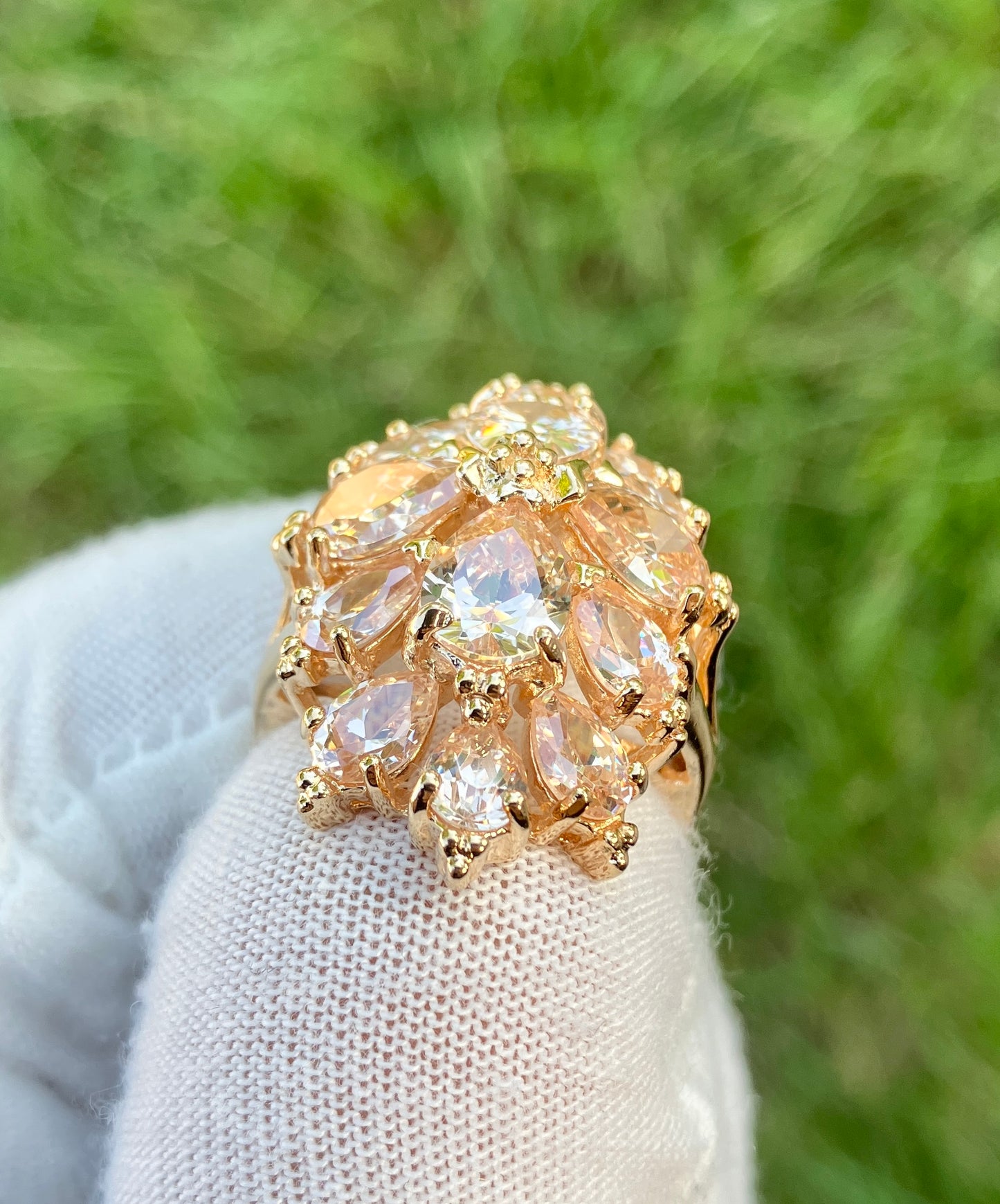 Gold Plated “Morganite” Ring