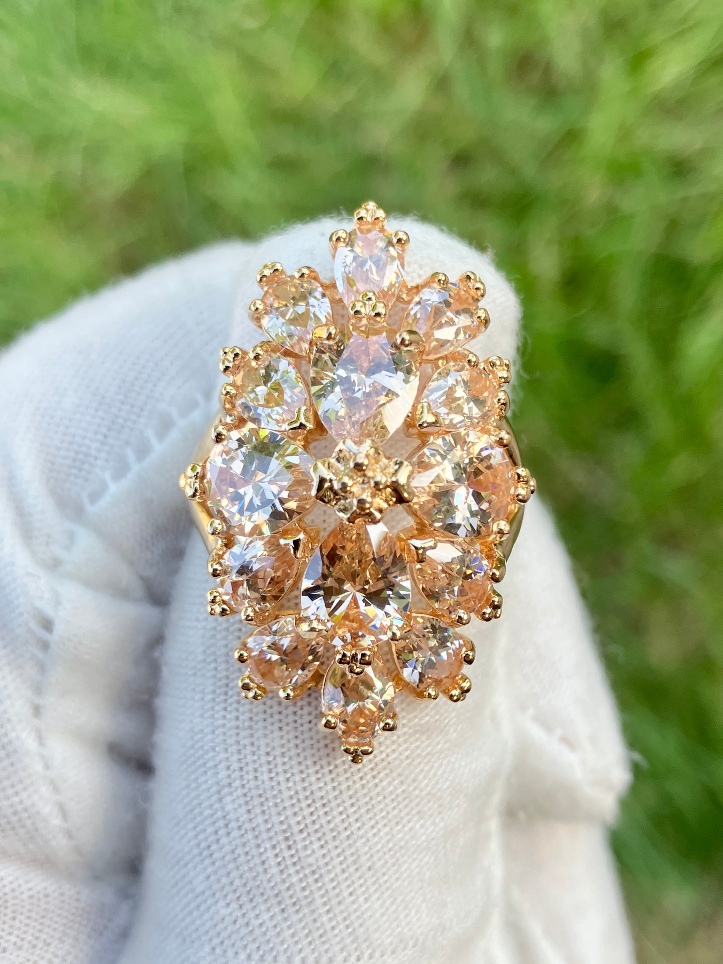 Gold Plated “Morganite” Ring