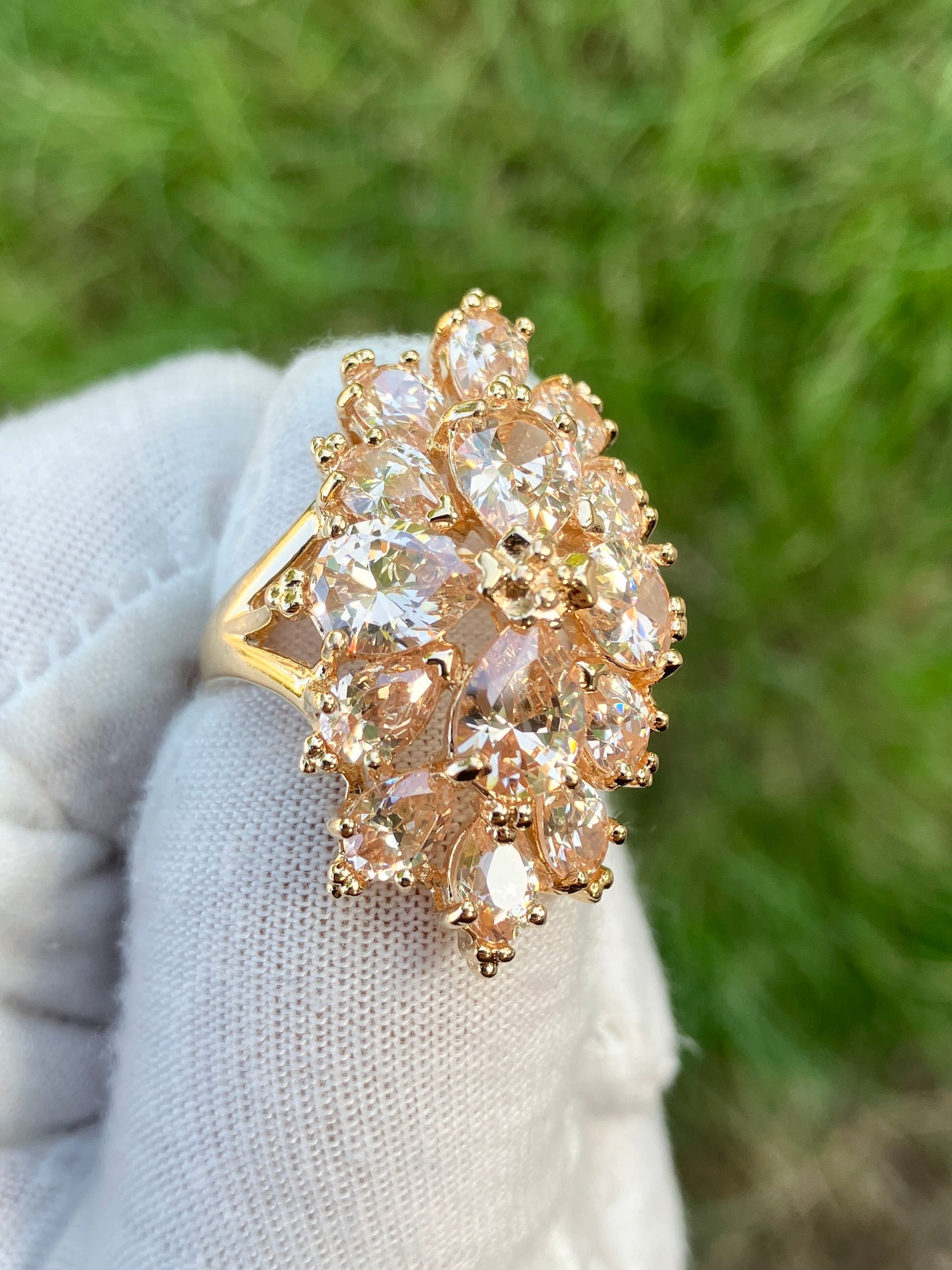 Gold Plated “Morganite” Ring