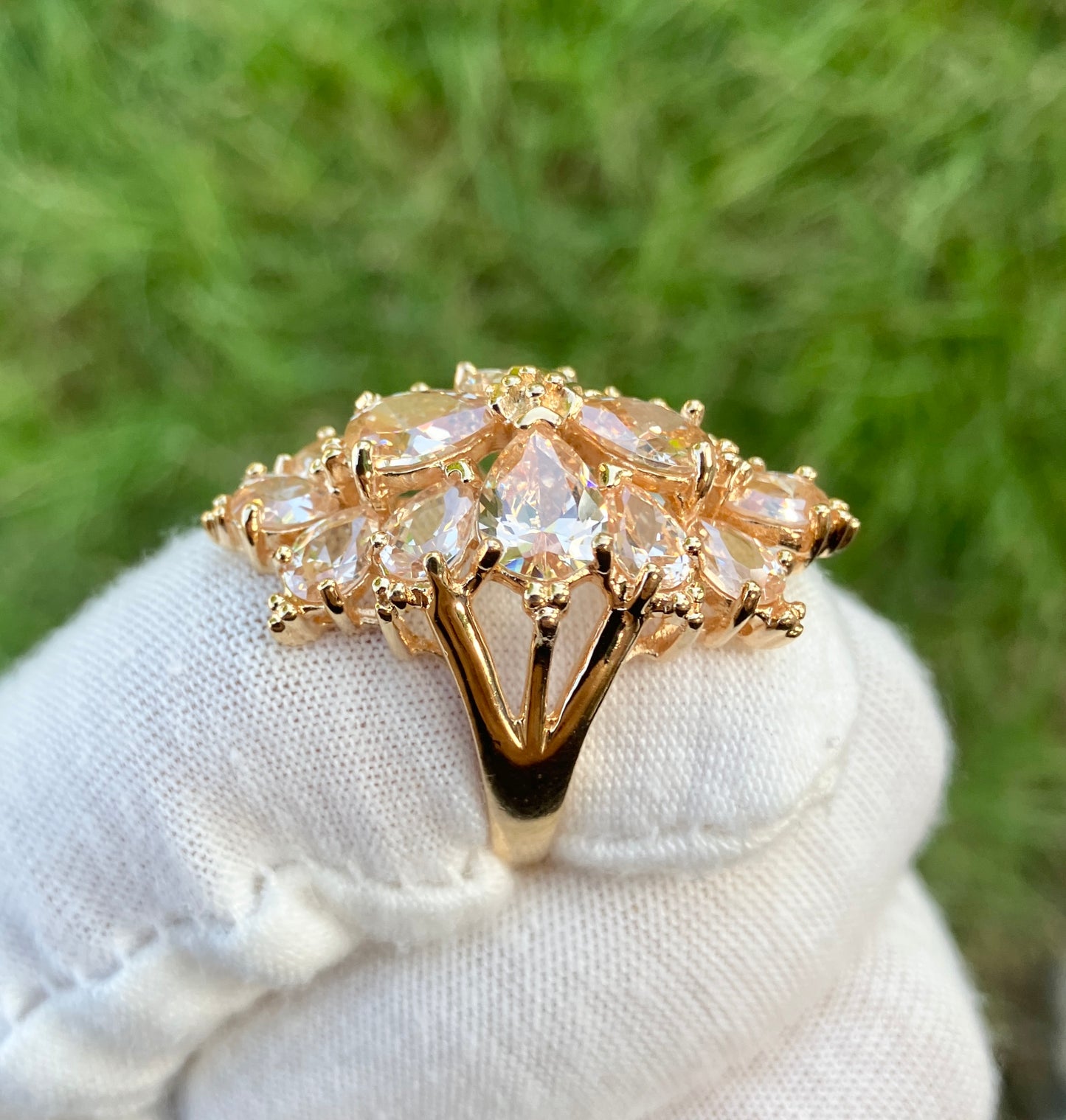 Gold Plated “Morganite” Ring