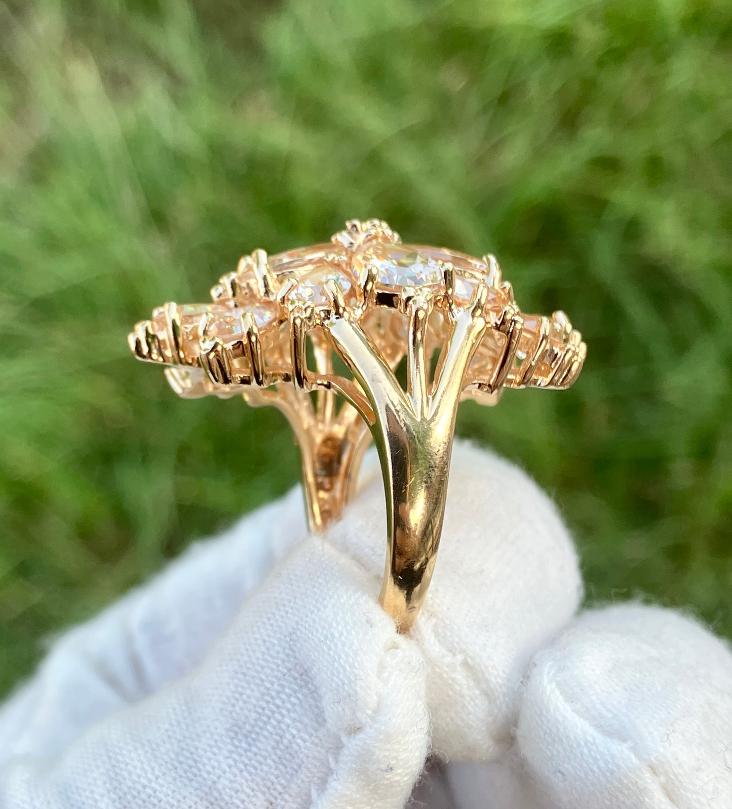 Gold Plated “Morganite” Ring