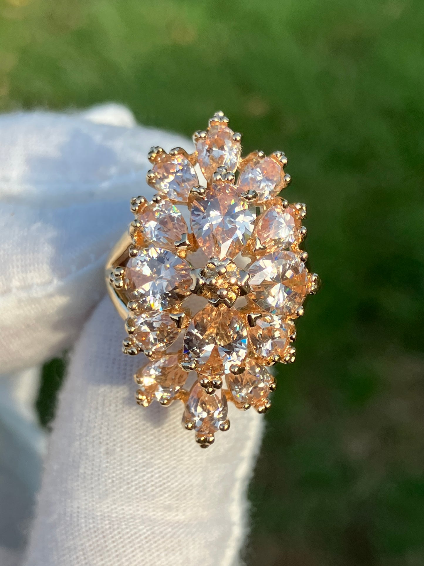 Gold Plated “Morganite” Ring