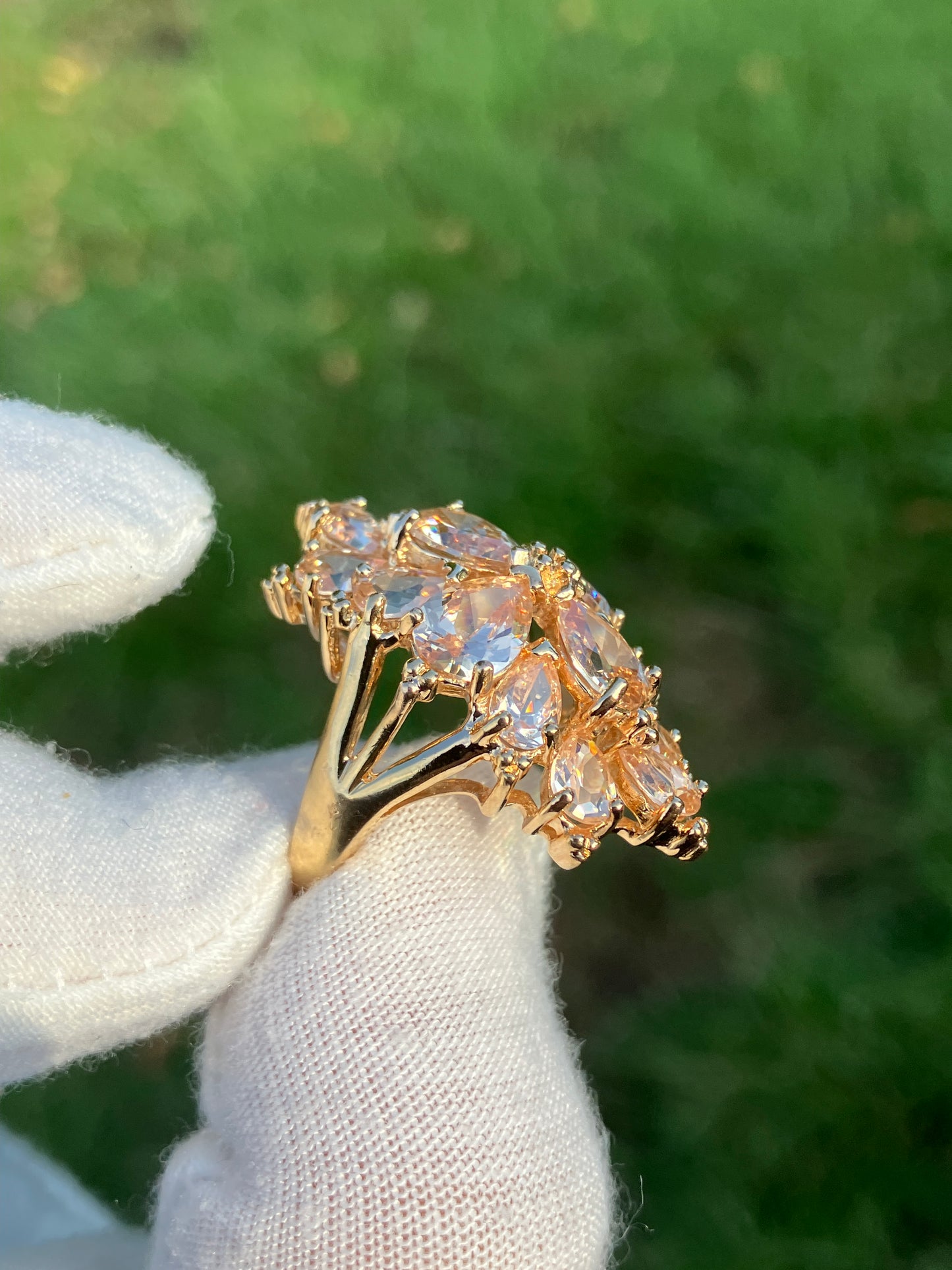 Gold Plated “Morganite” Ring