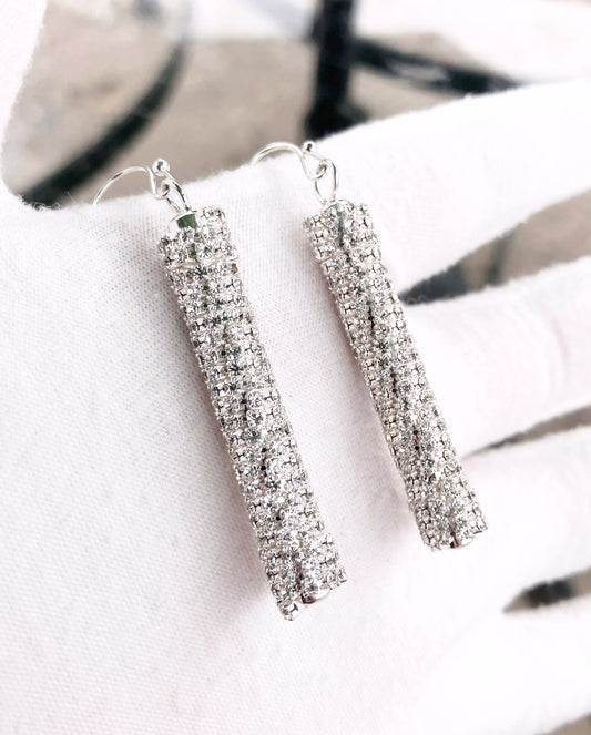 “Diamond” Dangle Column Earrings