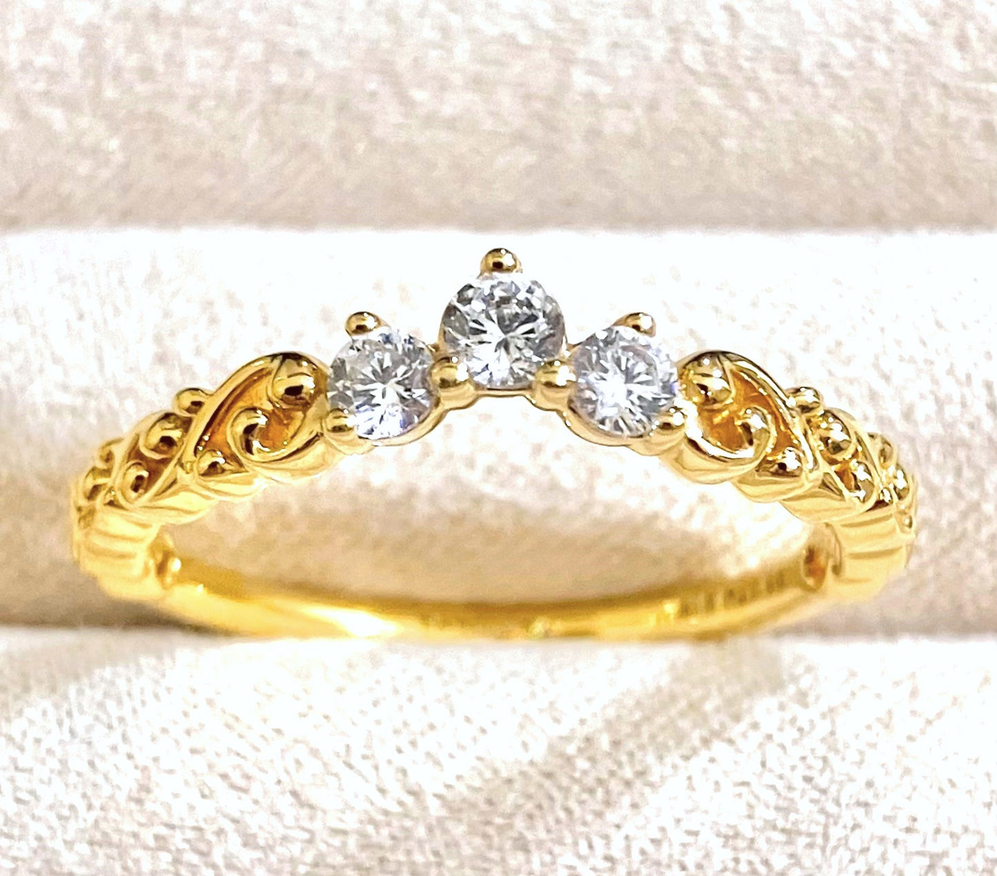 Gold Plated Pandora Regal Swirl Tiara Ring