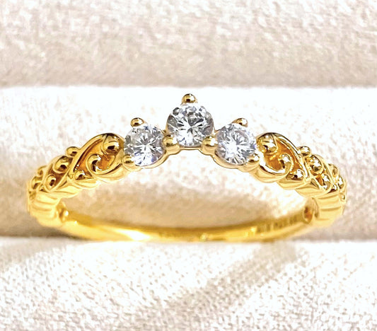 Gold Plated Pandora Regal Swirl Tiara Ring