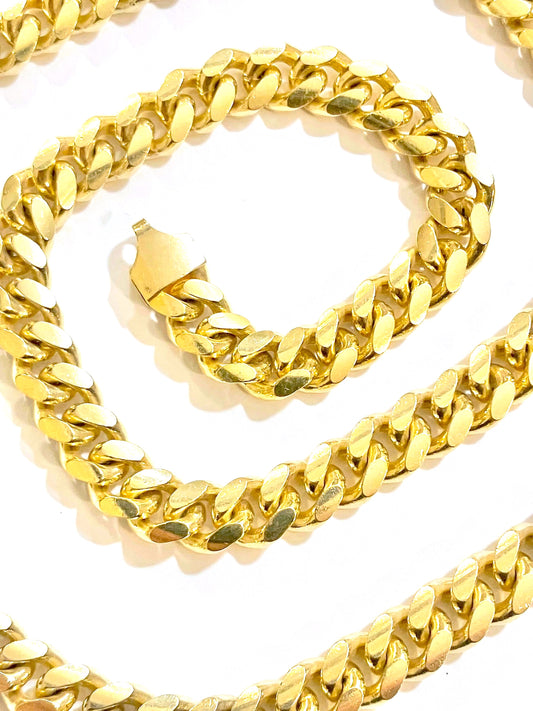 Gold Washed Cuban Link Chains (2 sizes!)