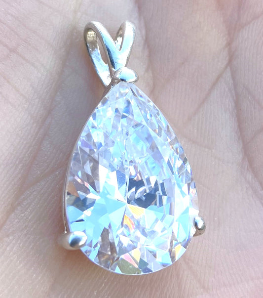 Pear Cut "Diamond" Pendant