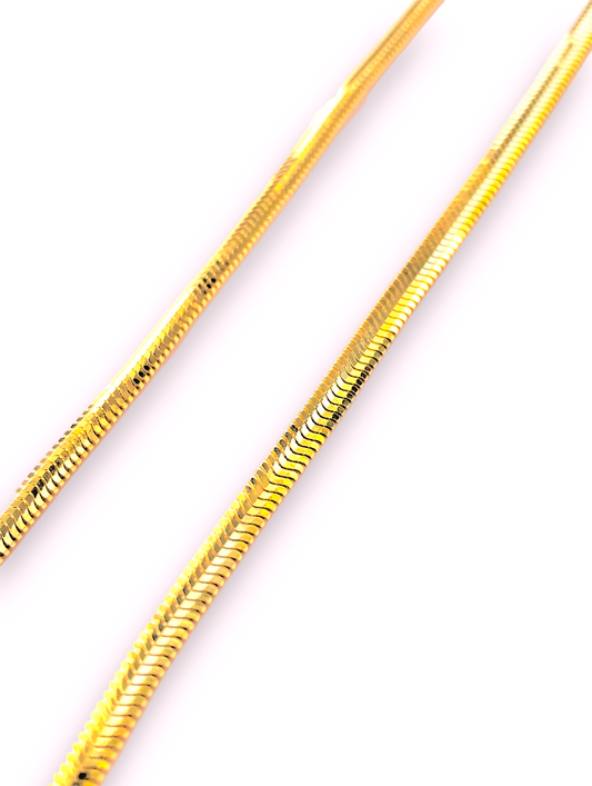 Gold Plated Snake Bone Chain