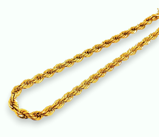 Gold Plated Rope Chain Bracelet