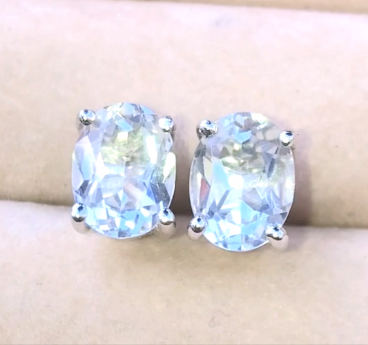 Oval Cut "Diamond" Studs