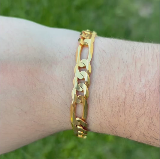 10k Gold Figaro Link Bracelet