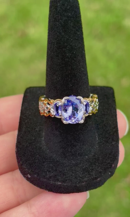 Michael Valitutti Gems en Vogue 3.70ctw Tanzanite Sterling Silver Ring - Sz 7.25